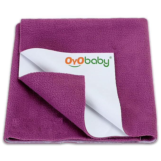 OYO BABY - Baby Dry Sheet for new born babies | Infant Waterproof bed protector Sheet for Baby | Mattress Pads (Medium-(100cm X 70cm), Queen Pink)