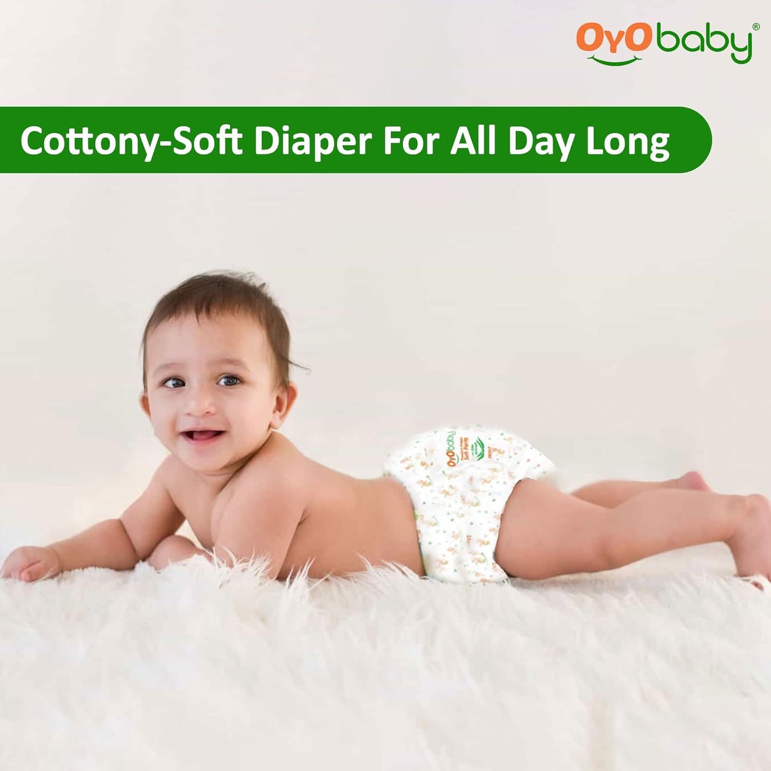 OYO BABY Diaper Premium Pants, Small size baby diapers Pants, Anti Rash diapers, Lotion with Aloe Vera |12 Hours Protection
