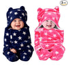 Hooded Baby Blanket Combo | Soft Fleece Swaddle Sleep Sack (0–6 Months), Blue & Pink – Pack of 2