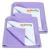 Waterproof & Soft Baby Bed Sheets - Quick Dry & Absorbent (Pack of 2) Voilet (Smal)