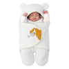 Wearable Hooded Swaddle Blanket for Newborn Babies – 0-6 Months, 72x68 cm, Unisex Sleeping Bag Wrap (White, Pack of 1)