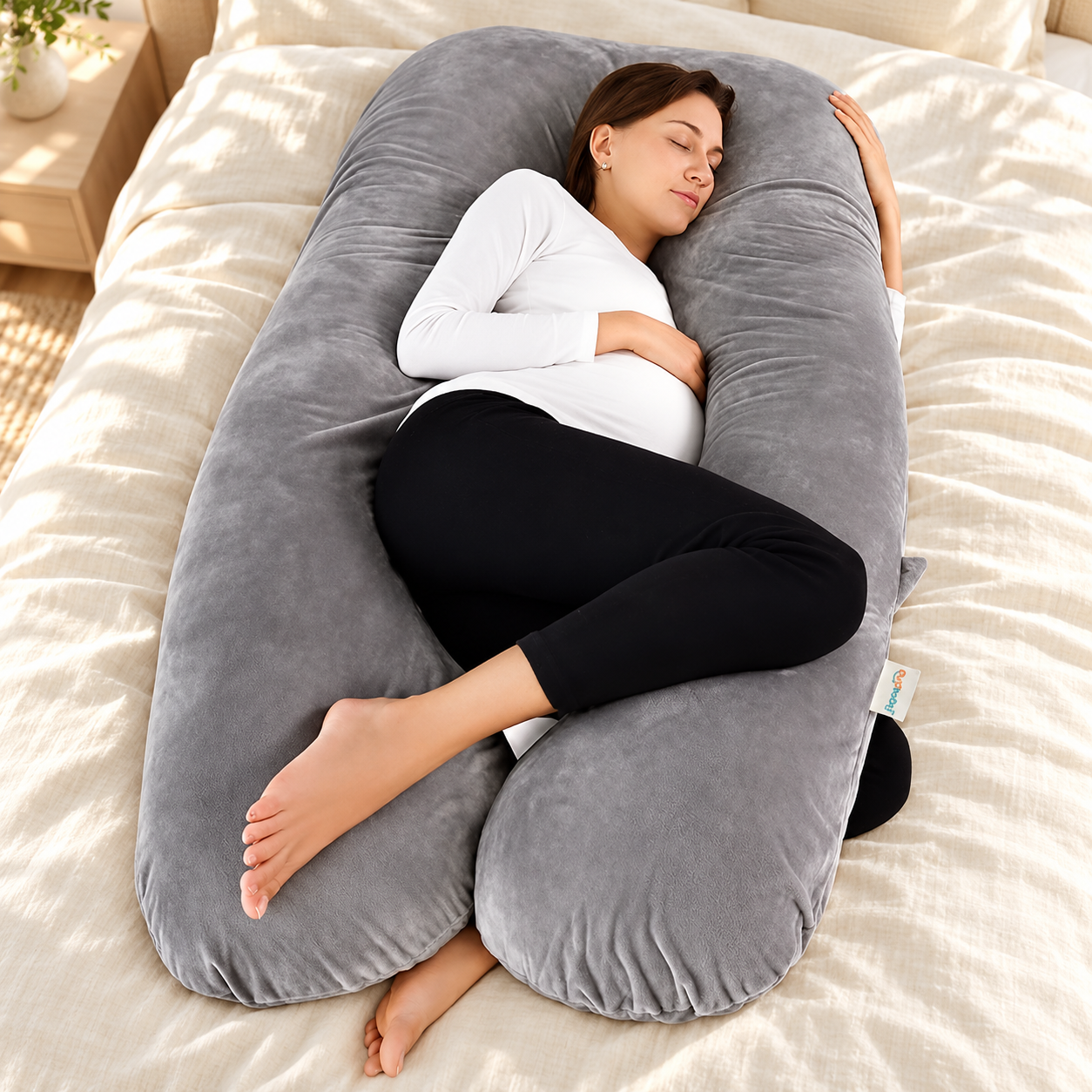 Pregnancy Pillows for Sleeping U-Shape Full Body Pillow and Maternity Support